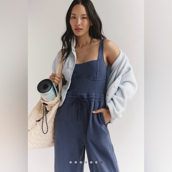 New! FP Movement by Free People inbound onesie Navy Jumpsuit 2924 - Picture 7 of 14